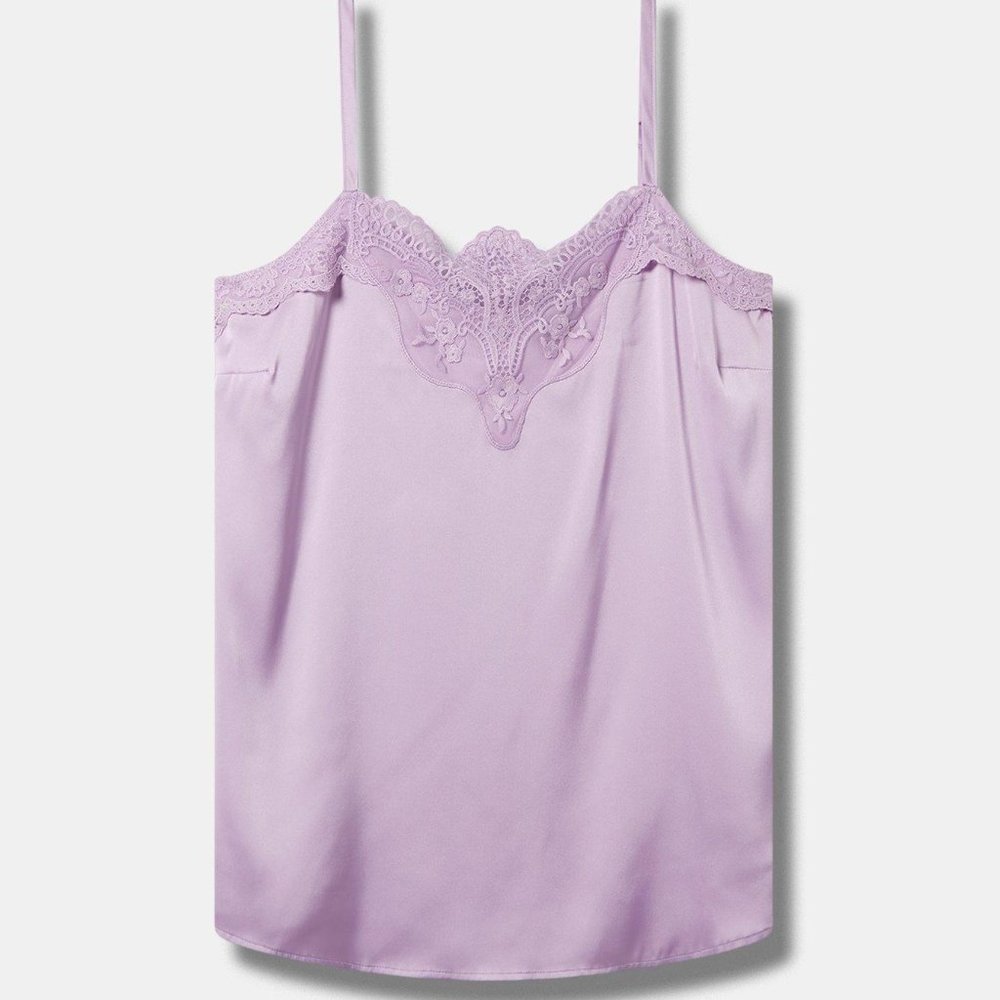 NWT Torrid Sophie Satin Lace Trim Cami